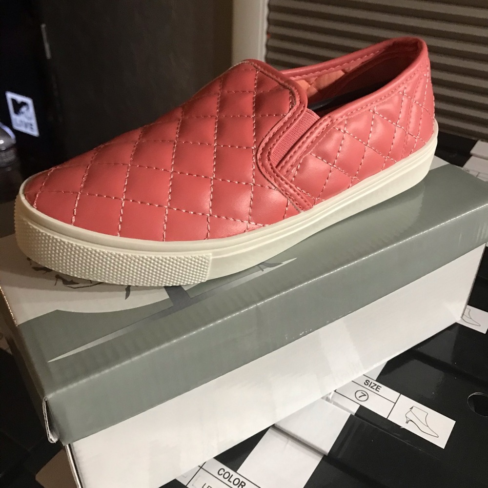 Brand new coral slip on sneakers